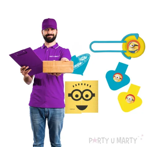 zestaw zabawek szalone minionki amscan 24 szt