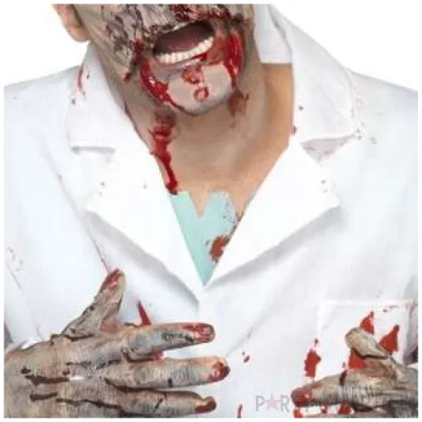zestaw zombie maska i rekawiczki smiffys