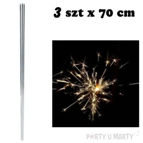 zimne ognie 70 cm 3 szt
