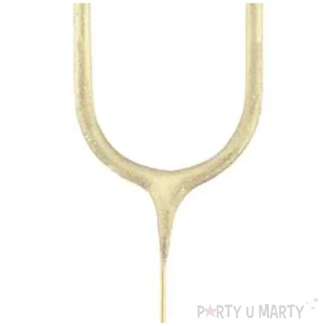 zimne ognie cyfra 0 zlota partypal 16 cm