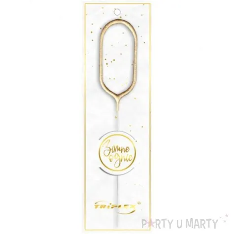 zimne ognie cyfra 0 zlota triplex 17 5 cm