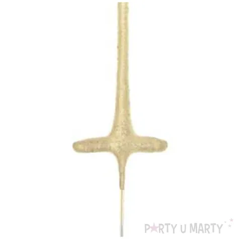 zimne ognie cyfra 1 zlota partypal 16 cm