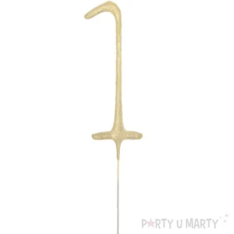 zimne ognie cyfra 1 zlota triplex 17 5 cm