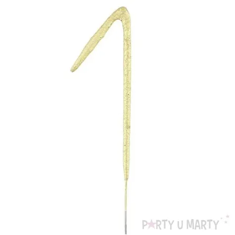 zimne ognie cyfra 1 zlota wondercandle 18 cm