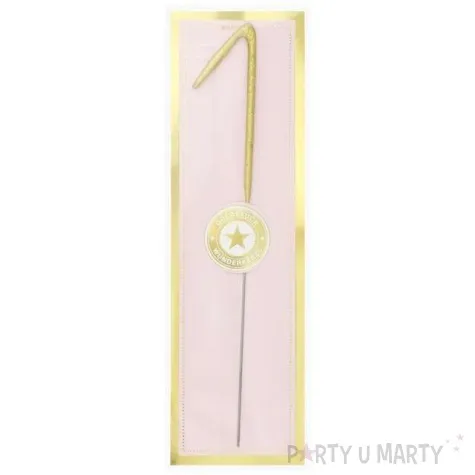 zimne ognie cyfra 1 zlota wondercandle 18 cm