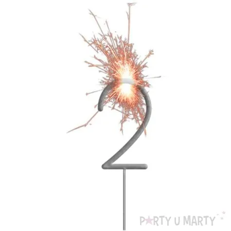 zimne ognie cyfra 2 folat 16 cm