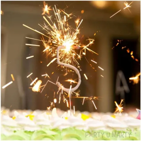 zimne ognie cyfra 3 zlota partypal 16 cm