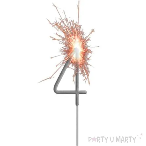 zimne ognie cyfra 4 folat 16 cm