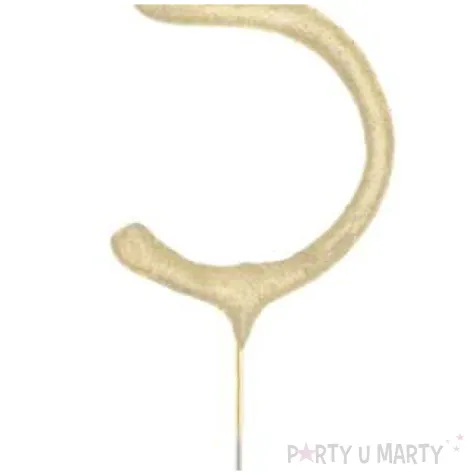 zimne ognie cyfra 5 zlota partypal 16 cm