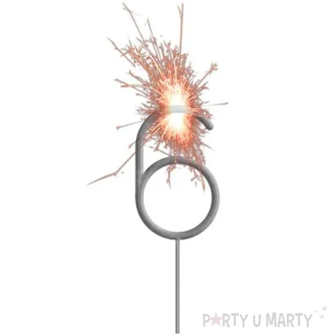 zimne ognie cyfra 6 folat 16 cm