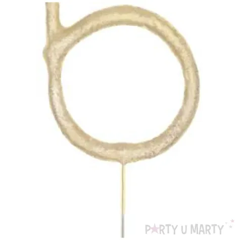 zimne ognie cyfra 6 zlota partypal 16 cm