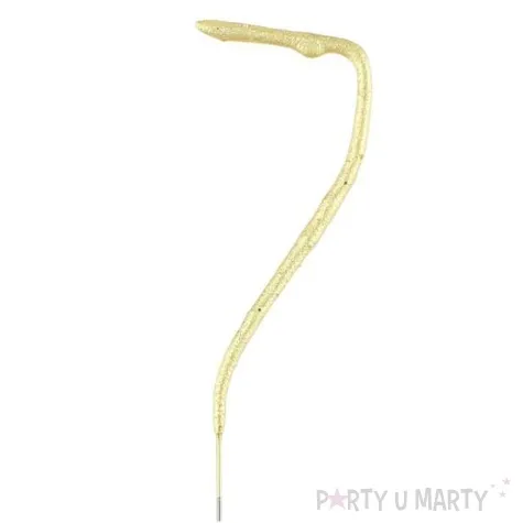 zimne ognie cyfra 7 zlota wondercandle 18 cm