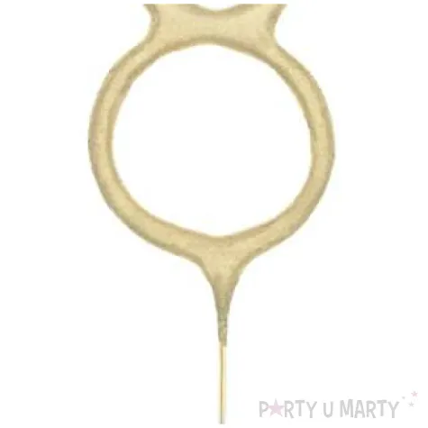 zimne ognie cyfra 8 zlota partypal 16 cm