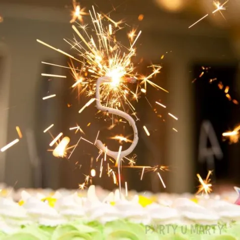 zimne ognie cyfra 9 zlota partypal 16 cm