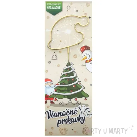 zimne ognie czapka mikolaja 33cm 1szt f1