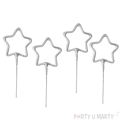 zimne ognie gwiazda srebrne 4 szt