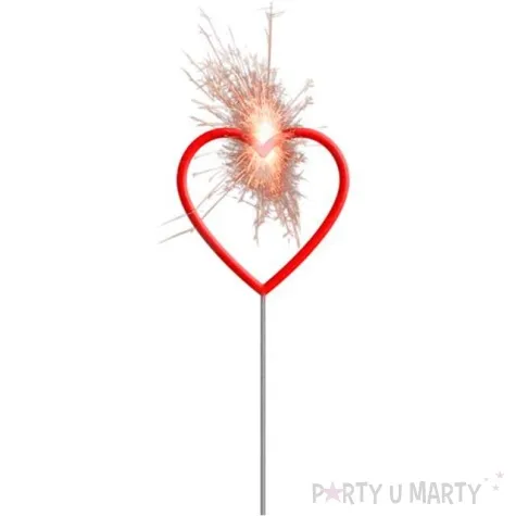zimne ognie serce czerwony folat 30 cm