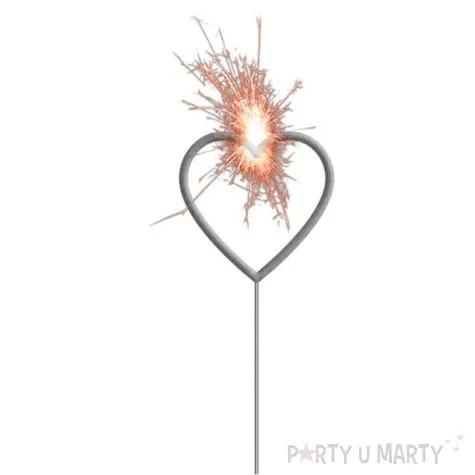 zimne ognie serce srebrny folat 16 cm