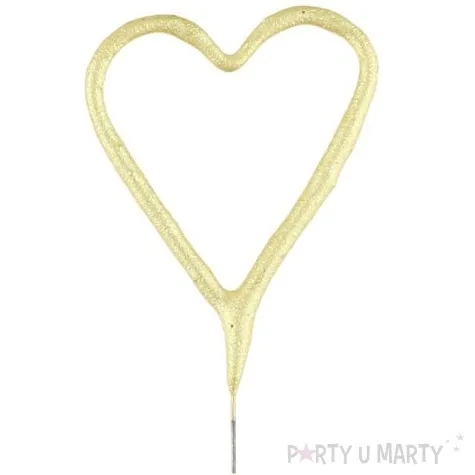 zimne ognie serce zlota wondercandle 18 cm