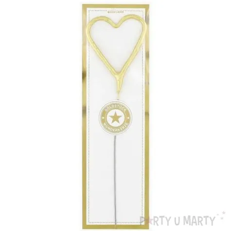 zimne ognie serce zlota wondercandle 18 cm