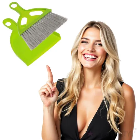 zmiotka z szufelka mini zgrany duet zielony ravi 1 komplet