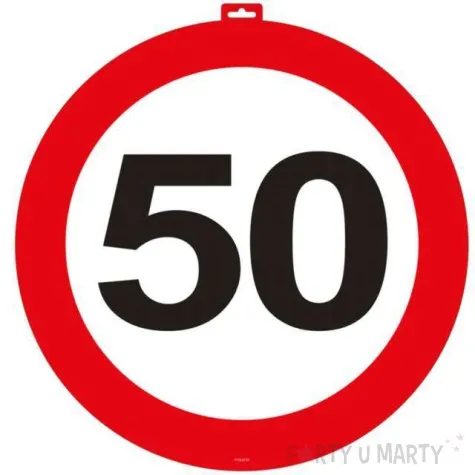 znak na drzwi 50 urodziny traffic birthday folat 47 cm