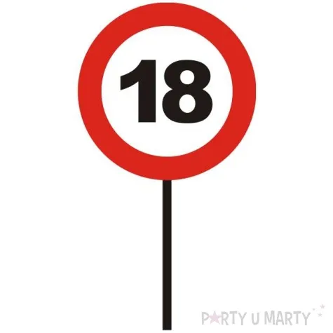 znak ogrodowy 18 traffic birthday folat 26 cm