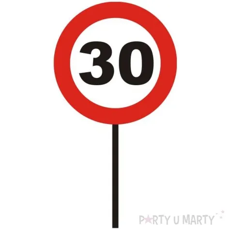 znak ogrodowy 30 traffic birthday folat 26 cm