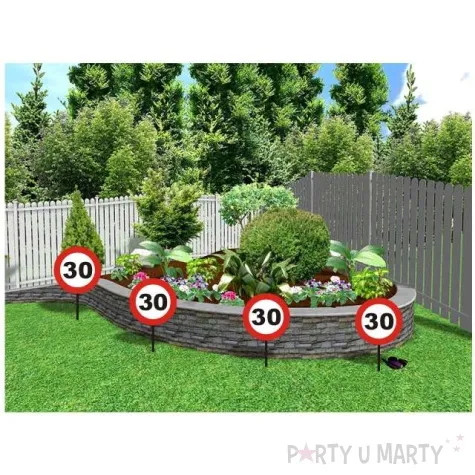znak ogrodowy 30 traffic birthday folat 26 cm