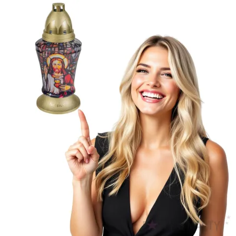 znicz lampion 3d jezus bolsius 11x18 cm