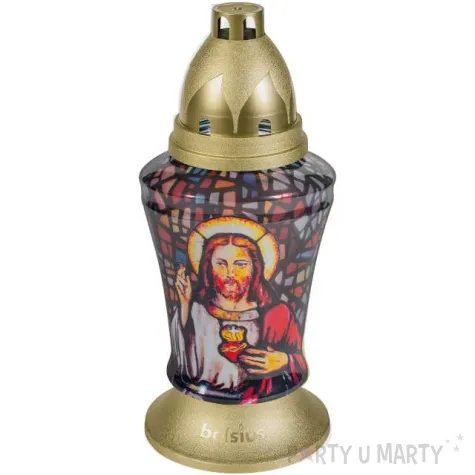 znicz lampion 3d jezus bolsius 11x18 cm