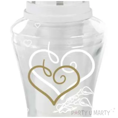 znicz lampion 3d serce bolsius 11x18 cm