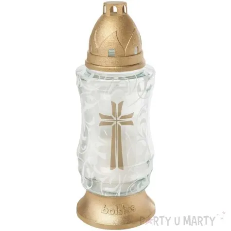 znicz lampion 4d krzyz bolsius 11x28 cm