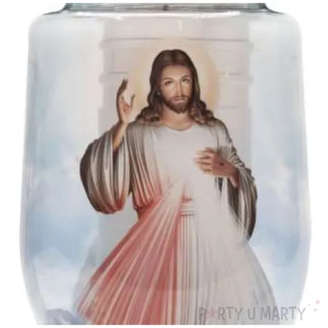 znicz lampion jezus pastel bolsius 110x235 mm