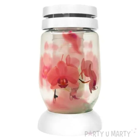 znicz lampion rozowe kwiaty bolsius 110x235 mm