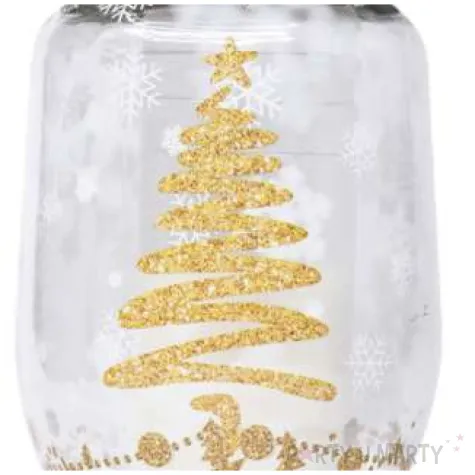 znicz lampion zlota choinka bolsius 11x23 cm