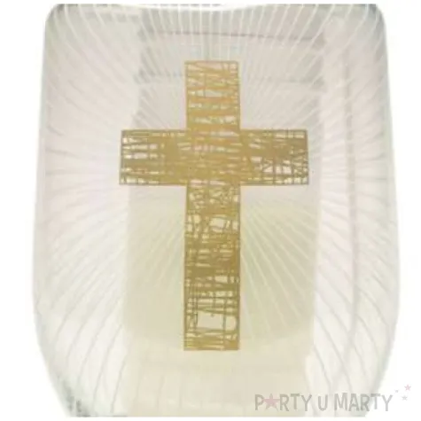 znicz lampion zloty krzyz bolsius 110x235 mm