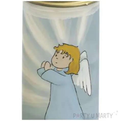 znicz niebieski aniolek bolsius 6 5x17 cm