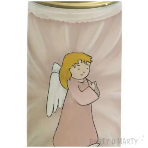 znicz rozowy aniolek bolsius 6 5x17 cm