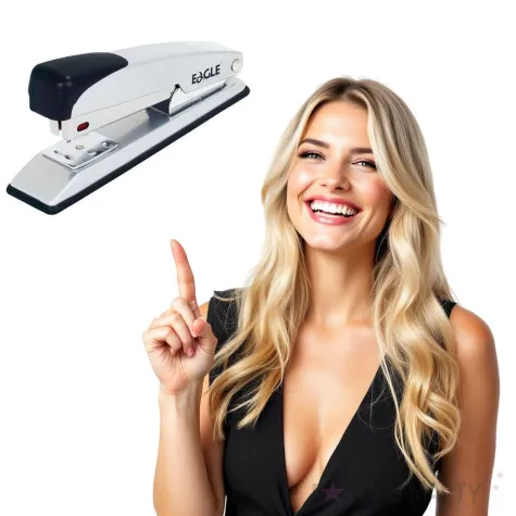 zszywacz biurowy classic srebrno czarny eagle