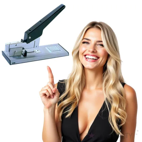 zszywacz dlugoramienny premium 220 czarno srebrny titanum