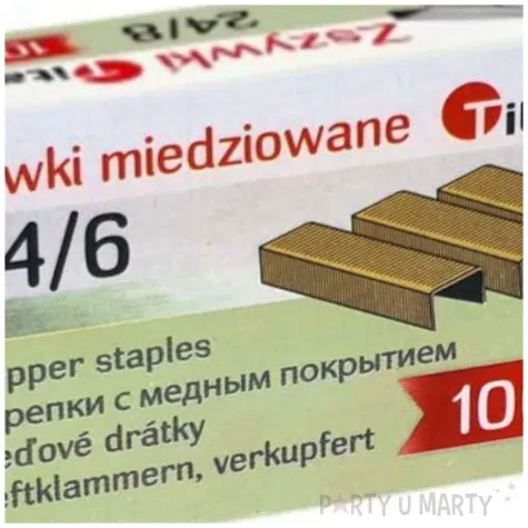 zszywki biurowe classic 24 6 miedziane titanum 1000 szt