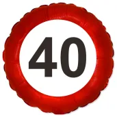 balon foliowy 40 urodziny traffic birthday 18 rnd