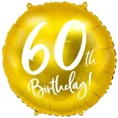 balon foliowy 60 urodziny 60th birthday zloty partydeco 18 rnd