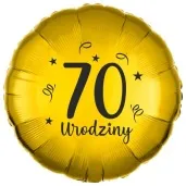 balon foliowy 70 urodziny zloty 18 rnd