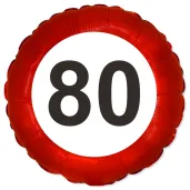 balon foliowy 80 urodziny traffic birthday 18 rnd