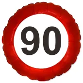 balon foliowy 90 urodziny traffic birthday 18 rnd