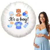 balon foliowy baby boy its a boy dekoracja na baby shower chlopca gender reveal 18 rnd