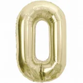 balon foliowy cyfra 0 beauty charm zloty jasny godan 33 dgt