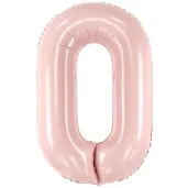 balon foliowy cyfra 0 pastel rozowy jasny partydeco 34 dgt